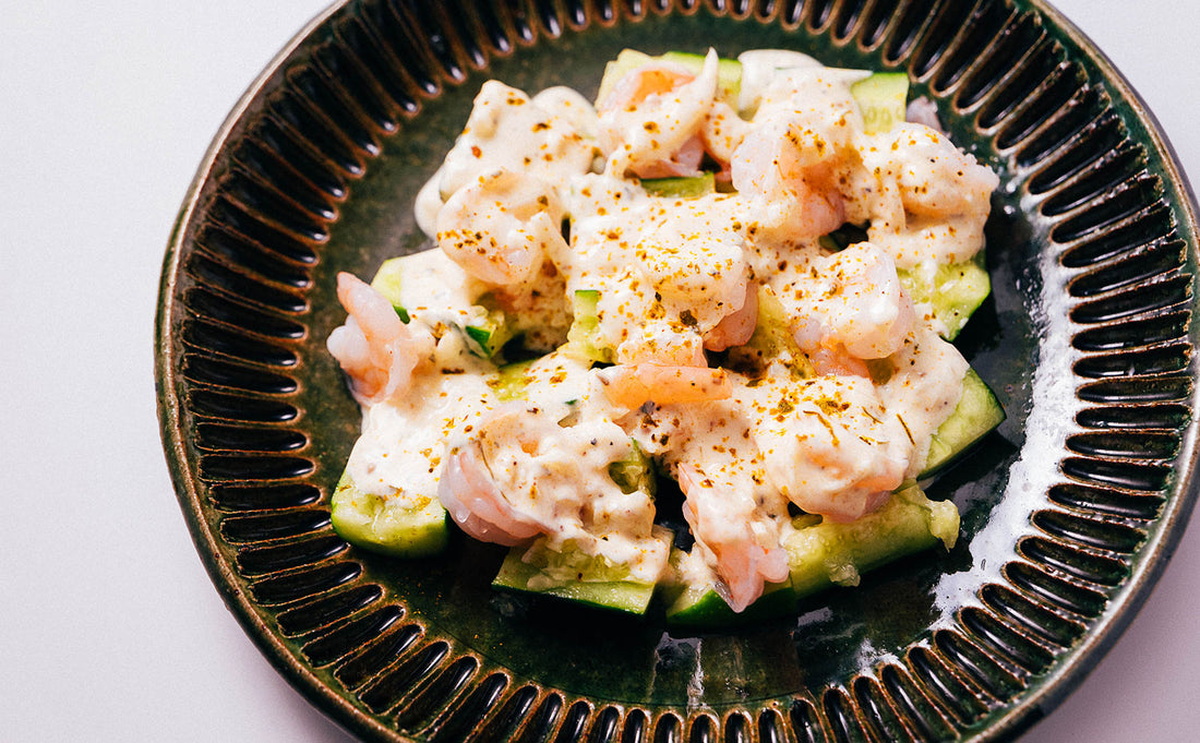 きゅうりとえびのディッシュサラダ
