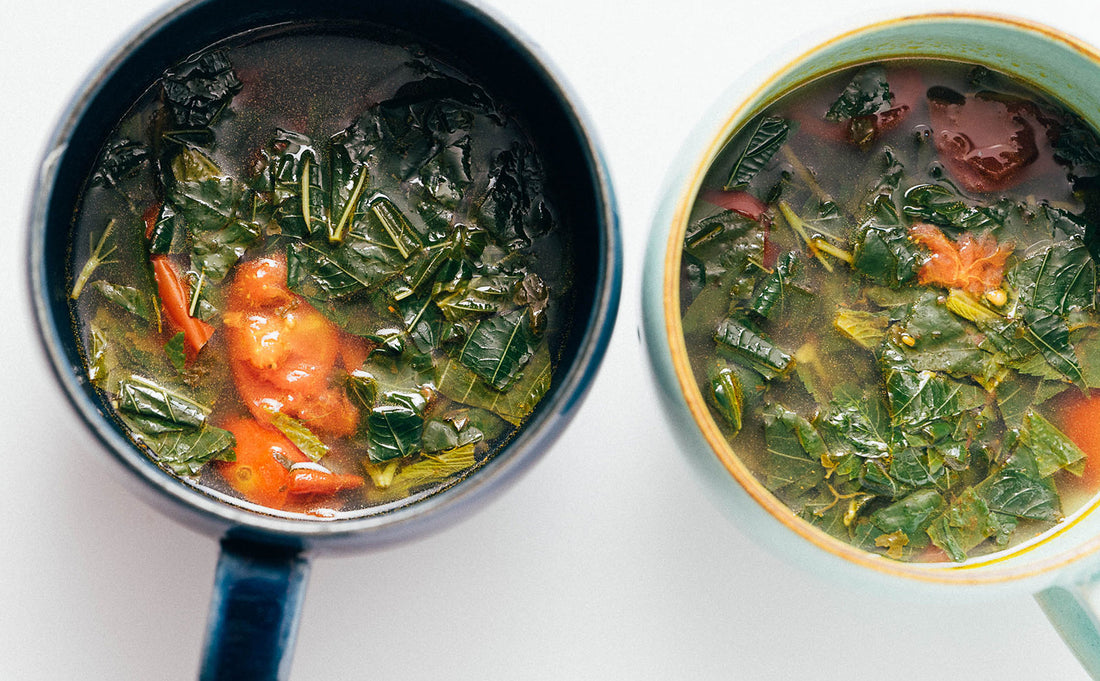 トマトとモロヘイヤのポタージュ風