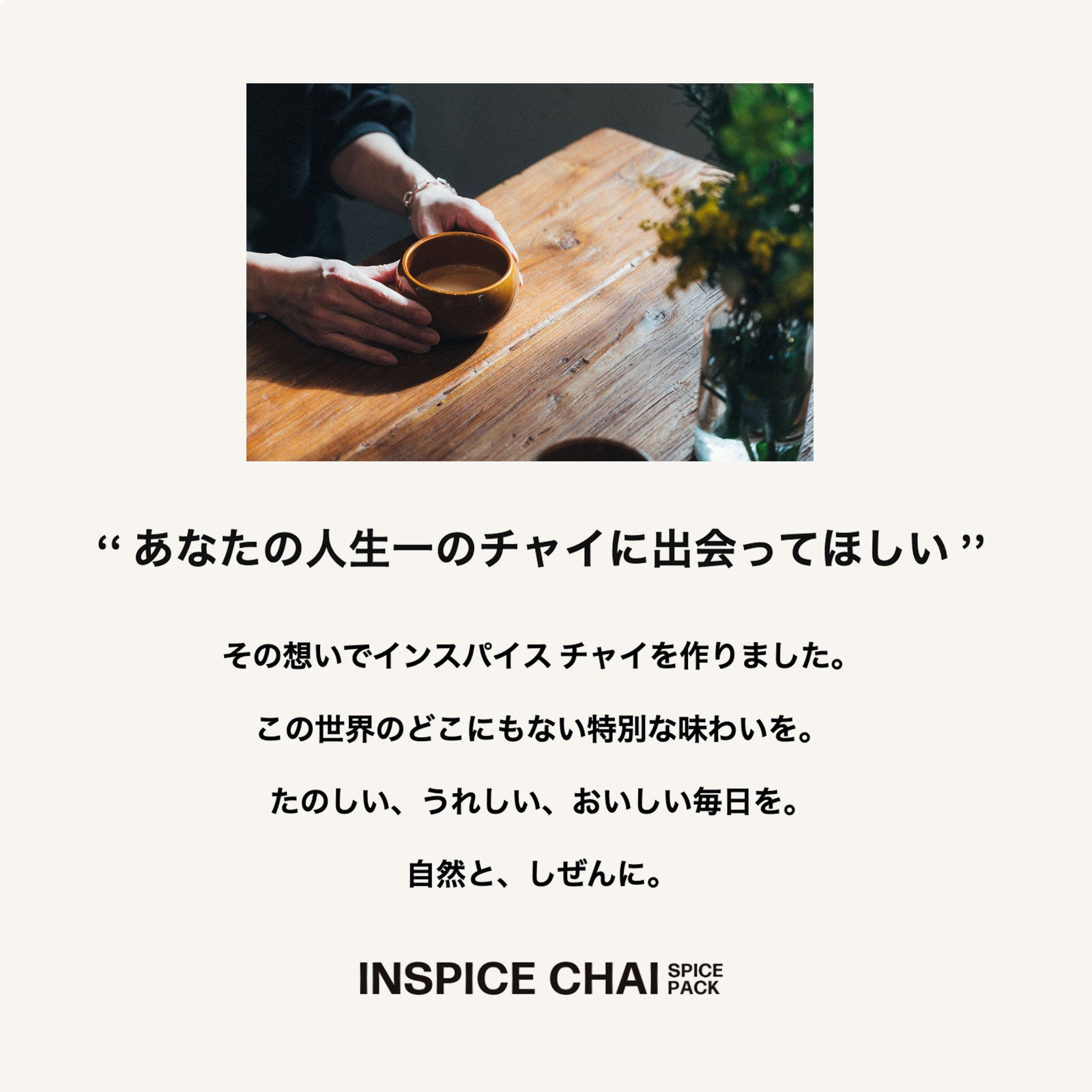 INSPICE CACAO NIBS CHAI SPICE PACK「カカオニブチャイ スパイス